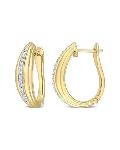 Rina Limor 14k 0.21 Ct. Tw. Diamond Graduated Hoops