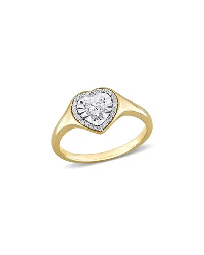 Rina Limor 14k 0.23 Ct. Tw. Diamond Halo Ring In Gold