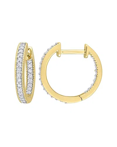 Rina Limor 14k 0.23 Ct. Tw. Diamond Inside-out Hoops In Gold