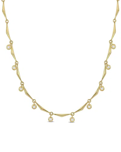 Rina Limor 14k 0.23 Ct. Tw. Diamond Station Necklace In Gold