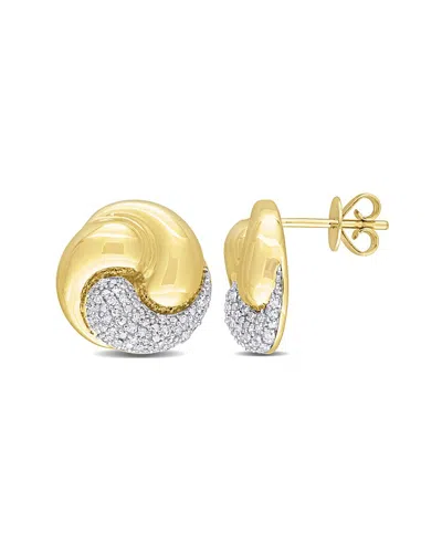 Rina Limor 14k 0.24 Ct. Tw. Diamond Swirl Studs In Gold