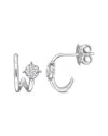Rina Limor 14k 0.44 Ct. Tw. Diamond Floral Zig-zag Design Earrings