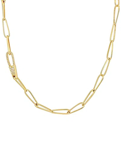 Rina Limor 14k 0.29 Ct. Tw. Diamond Link Necklace In Gold