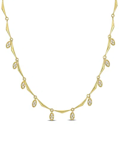 Rina Limor 14k 0.30 Ct. Tw. Diamond Station Necklace In Gold