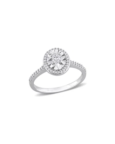 Rina Limor 14k 0.32 Ct. Tw. Diamond Halo Ring In Metallic