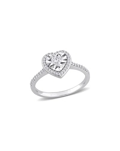Rina Limor 14k 0.32 Ct. Tw. Diamond Halo Ring In Metallic