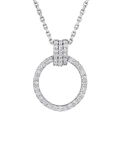 Rina Limor 14k 0.33 Ct. Tw. Diamond Circle Necklace In Metallic