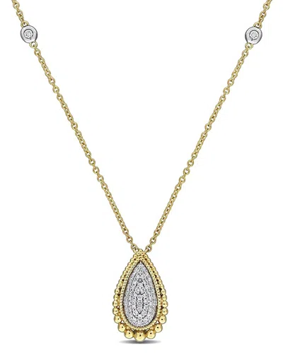 Rina Limor 14k 0.34 Ct. Tw. Diamond Statement Necklace In Gold