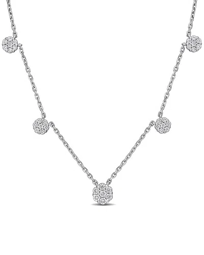 Rina Limor 14k 0.38 Ct. Tw. Diamond Station Necklace In Metallic