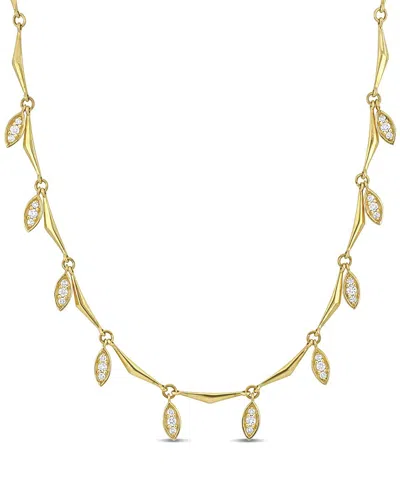 Rina Limor 14k 0.38 Ct. Tw. Diamond Station Necklace In Gold