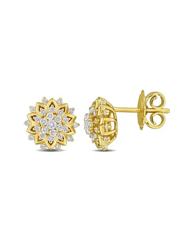 Rina Limor 14k 0.39 Ct. Tw. Diamond Flower Earrings In Gold