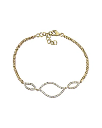 Rina Limor 14k 0.40 Ct. Tw. Diamond Link Bracelet In Gold