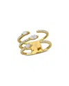 Rina Limor 14k 0.46 Ct. Tw. Diamond Cuff Ring