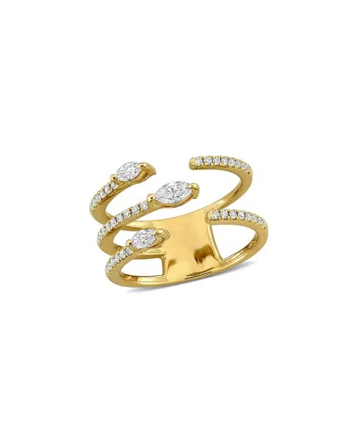 Rina Limor 14k 0.46 Ct. Tw. Diamond Cuff Ring In Gold