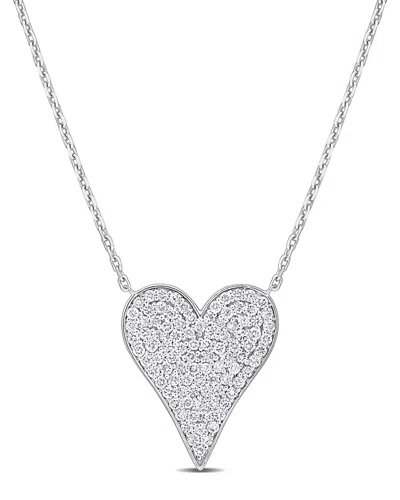 Rina Limor 14k 0.47 Ct. Tw. Diamond Cluster Heart Necklace