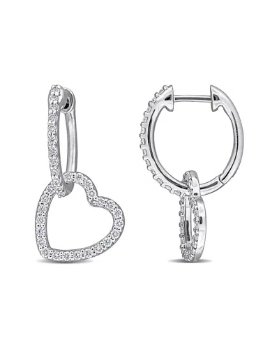 Rina Limor 14k 0.48 Ct. Tw. Diamond Hoop Earrings In Metallic