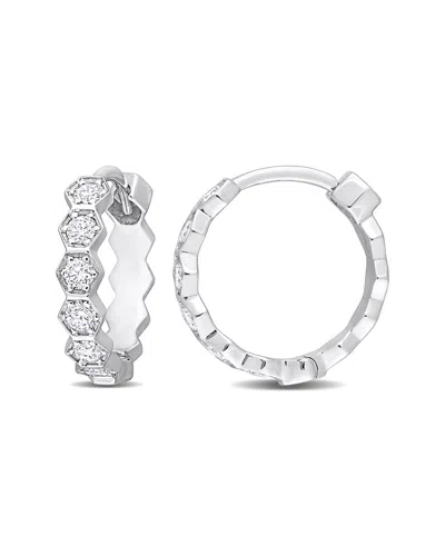 Rina Limor 14k 0.48 Ct. Tw. Diamond Hoops In White