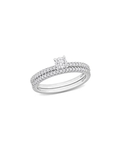 Rina Limor 14k 0.49 Ct. Tw. Diamond Double Row Ring In Metallic