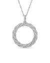 Rina Limor 14k 0.50 Ct. Tw. Diamond & Diamond Twist Circle Necklace