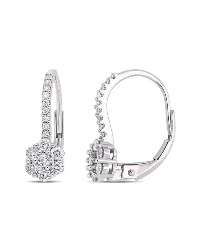 Rina Limor 14k 0.50 Ct. Tw. Diamond Floral Earrings In Metallic
