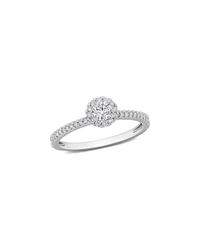 Rina Limor 14k 0.50 Ct. Tw. Diamond Halo Ring In Metallic