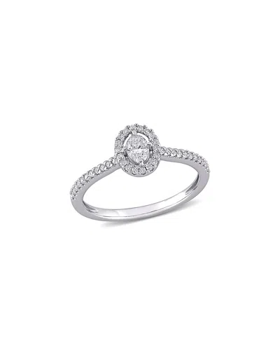 Rina Limor 14k 0.51 Ct. Tw. Diamond Floating Halo Ring In Silver