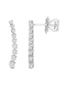 Rina Limor 14k 0.61 Ct. Tw. Diamond Curved Line Earrings
