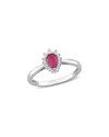 Rina Limor 14k 0.62 Ct. Tw. Diamond & Ruby Ring