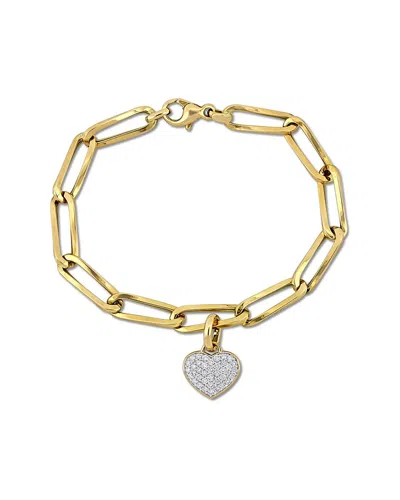 Rina Limor 14k 0.63 Ct. Tw. Diamond Link Chain Bracelet In Gold