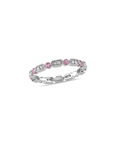 RINA LIMOR RINA LIMOR 14K 0.64 CT. TW. DIAMOND & PINK SAPPHIRE ETERNITY RING