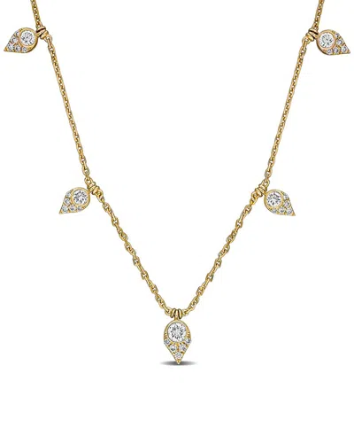 Rina Limor 14k 0.66 Ct. Tw. Diamond Station Necklace In Gold