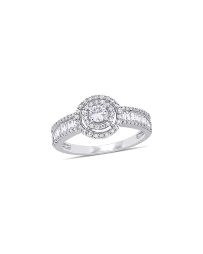 Rina Limor 14k 0.70 Ct. Tw. Diamond Double Halo Ring In Metallic