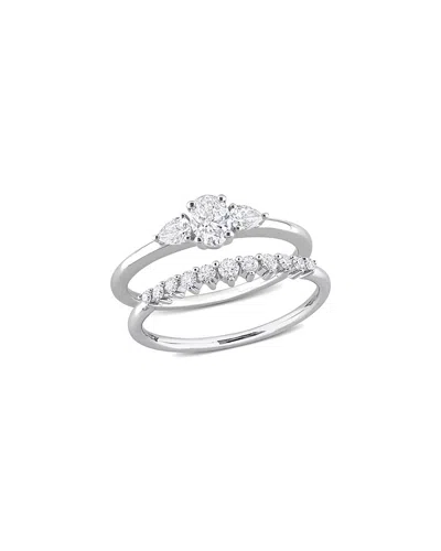 Rina Limor 14k 0.70 Ct. Tw. Diamond Semi-eternity Ring In Metallic