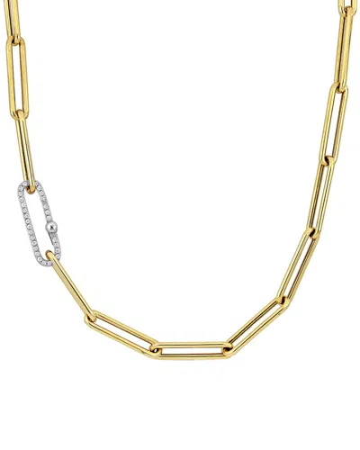 Rina Limor 14k 0.77 Ct. Tw. Diamond Link Necklace In Gold