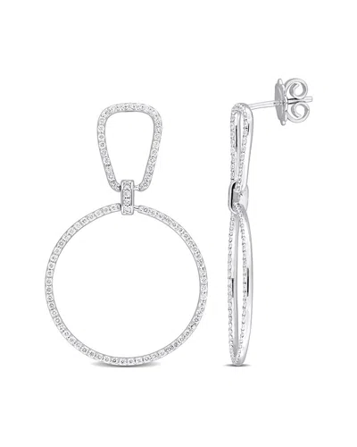 Rina Limor 14k 0.87 Ct. Tw. Diamond Circle Earrings In White