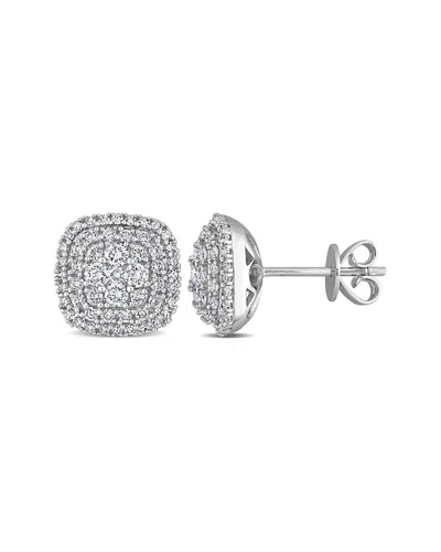 Rina Limor 14k 0.87 Ct. Tw. Diamond Halo Cluster Studs In Gold