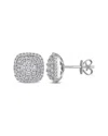 Rina Limor 14k 0.87 Ct. Tw. Diamond Halo Cluster Studs In Gold