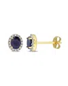 Rina Limor 14k 0.90 Ct. Tw. Diamond & Blue Sapphire Earrings