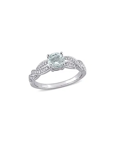 Rina Limor 14k 0.93 Ct. Tw. Diamond & Aquamarine Ring