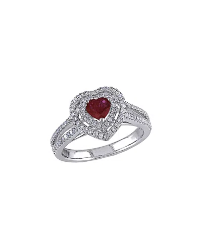 Rina Limor 14k 0.95 Ct. Tw. Diamond & Ruby Ring