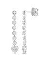 Rina Limor 14k 0.95 Ct. Tw. Diamond Linear Drop Heart Earrings