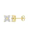 Rina Limor 1ct Tdw Diamond Floral Stud Earrings In 14k Yellow