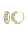 Rina Limor 14k 0.96 Ct. Tw. Diamond Swirl Hoops