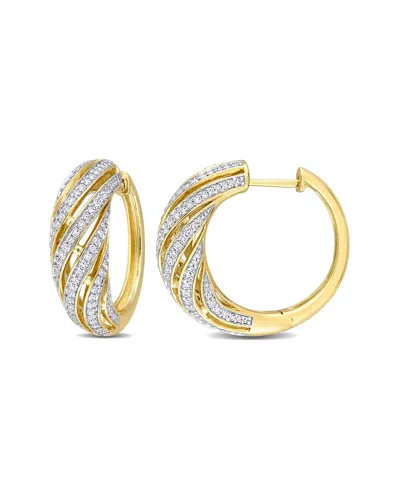 Rina Limor 14k 0.96 Ct. Tw. Diamond Swirl Hoops