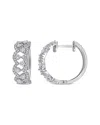 Rina Limor 14k 0.98 Ct. Tw. Diamond Crossover Hoops In Gold