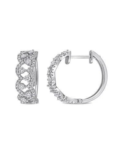Rina Limor 14k 0.98 Ct. Tw. Diamond Crossover Hoops In Gold