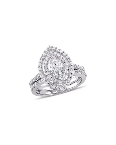 Rina Limor 14k 0.98 Ct. Tw. Diamond Halo Ring In Metallic