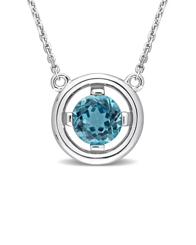 Rina Limor 14k 0.98 Ct. Tw. London Blue Topaz Floating Solitaire Pendant