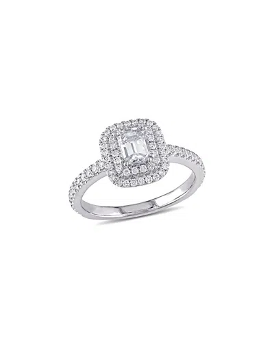 Rina Limor 14k 0.99 Ct. Tw. Diamond Double Halo Ring In Metallic