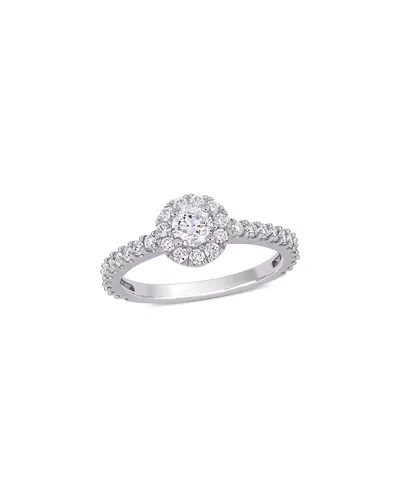 Rina Limor 14k 0.99 Ct. Tw. Diamond Halo Ring In Metallic